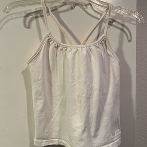 Women's White Double-Strap Camisole Tank Top